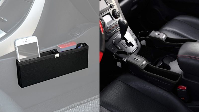 KMMOTORS Ultra Slim Side Pocket | $8 | AmazonKMMOTORS ‘S’ Line Coin Side Pocket with Cupholder | $22 | Amazon